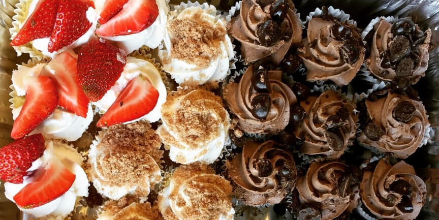 Delicious strawberry, churro, and Mexican chocolate cupcakes